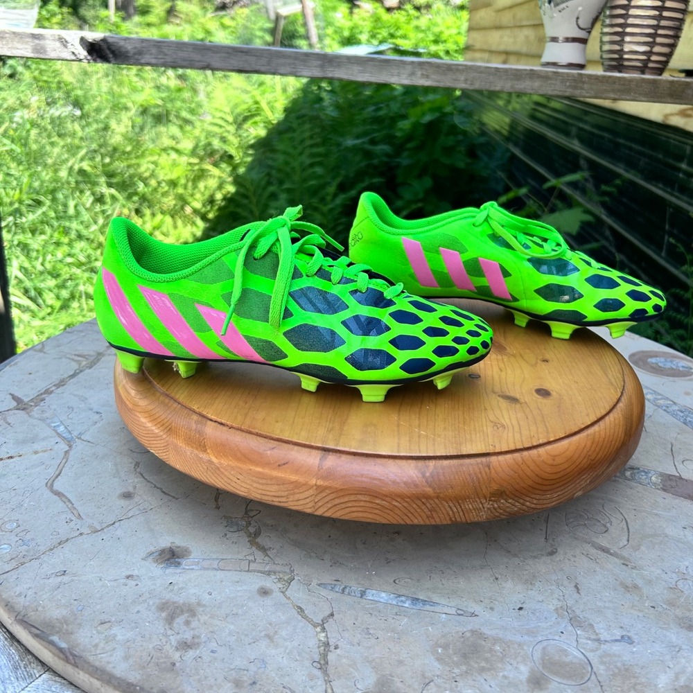 Predito Instinct FG Soccer Cleats Womens Size 8.5 Solar Green Pink Black adidas